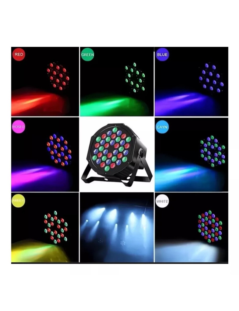 Proyector De Escenario De Iluminación Luces Rgb + Control