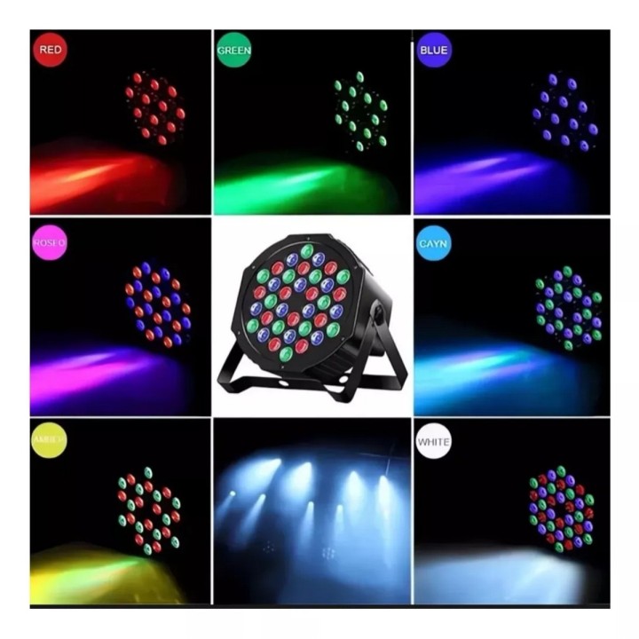 Proyector De Escenario De Iluminación Luces Rgb + Control
