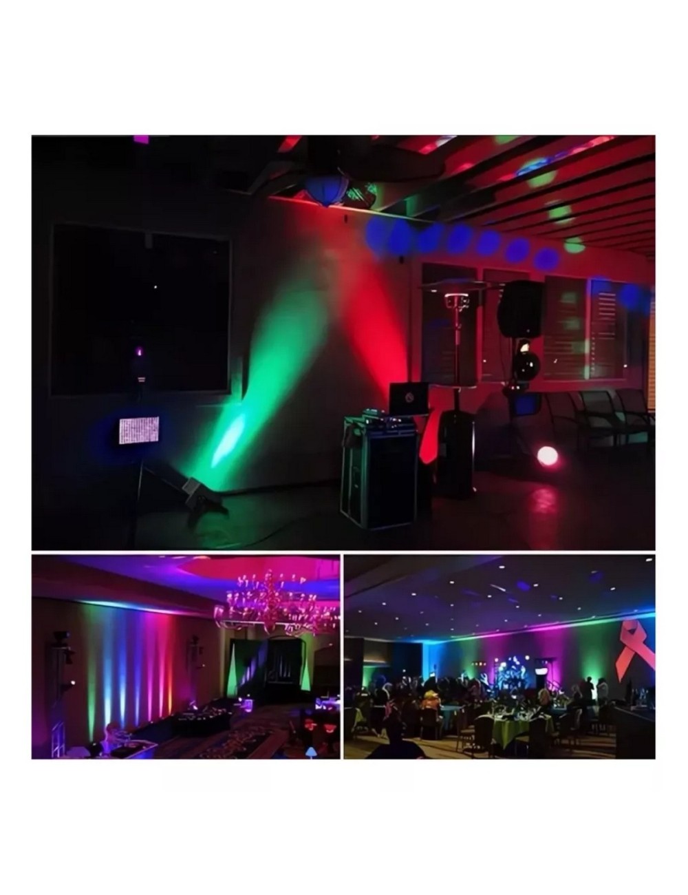 Proyector De Escenario De Iluminación Luces Rgb + Control