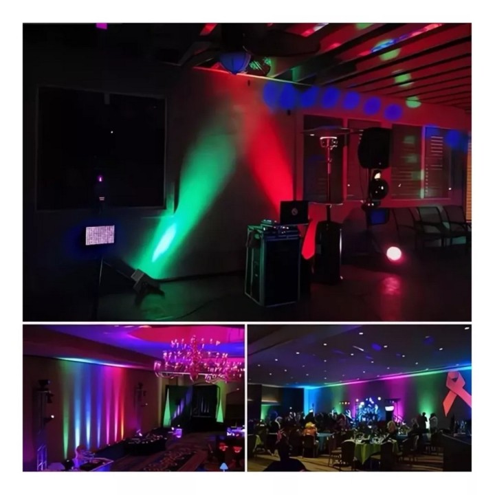 Proyector De Escenario De Iluminación Luces Rgb + Control