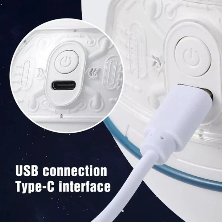 Humidificador Difusor De Aromas Led Nave Espacial Astronauta