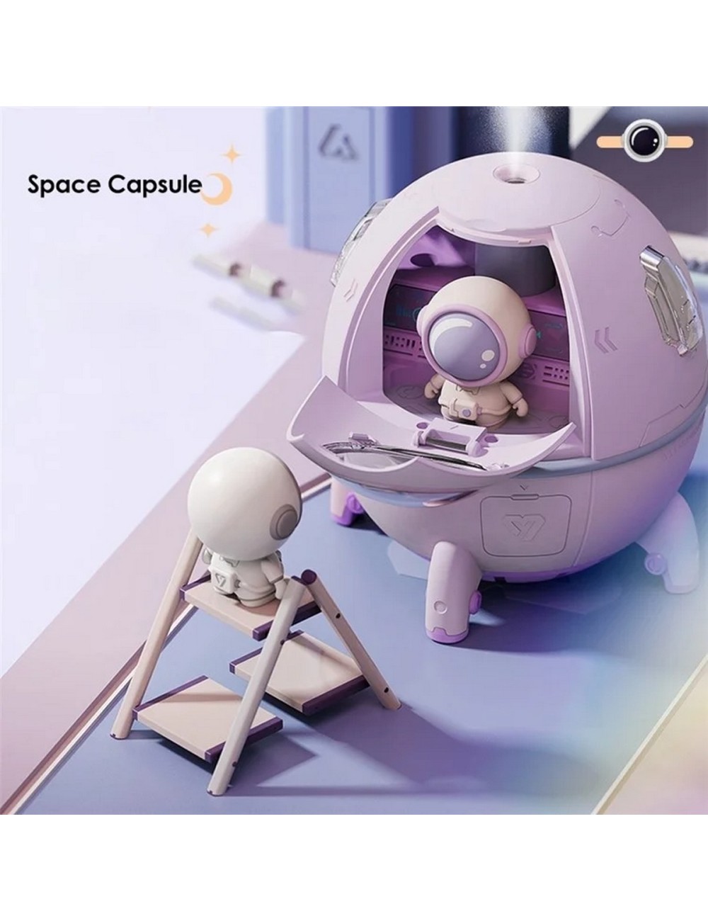 Humidificador Difusor De Aromas Led Nave Espacial Astronauta