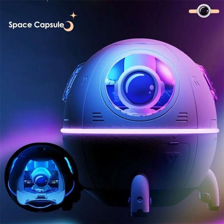 Humidificador Difusor De Aromas Led Nave Espacial Astronauta