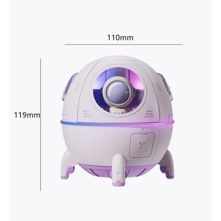 Humidificador Difusor De Aromas Led Nave Espacial Astronauta