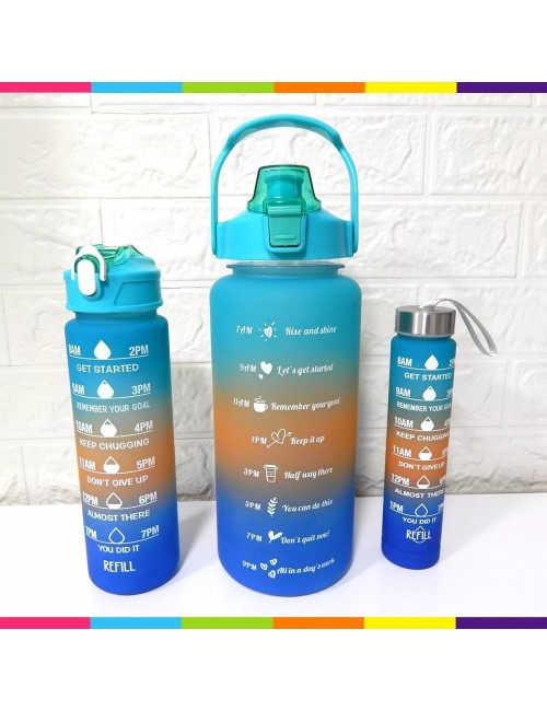 Set Termos Motivacionales Kit 3 En 1 Portable Premium