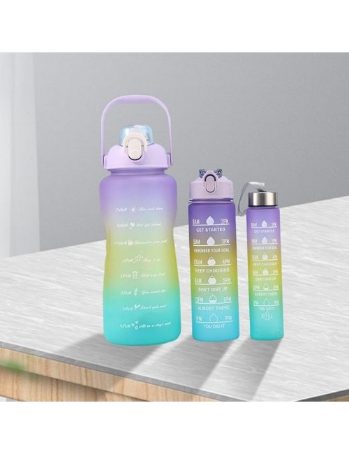 Set Termos Motivacionales Kit 3 En 1 Portable Premium