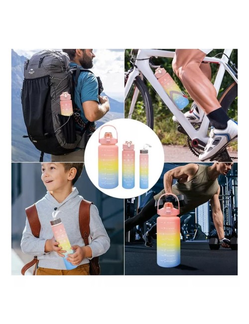 Set Termos Motivacionales Kit 3 En 1 Portable Premium