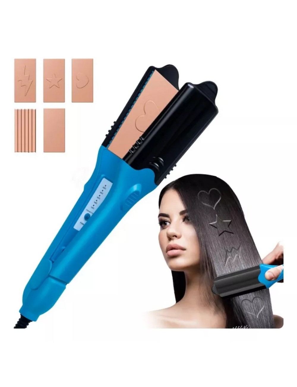 Peine Alisador De Cabello Con Estampado 3d Love Star Figuras