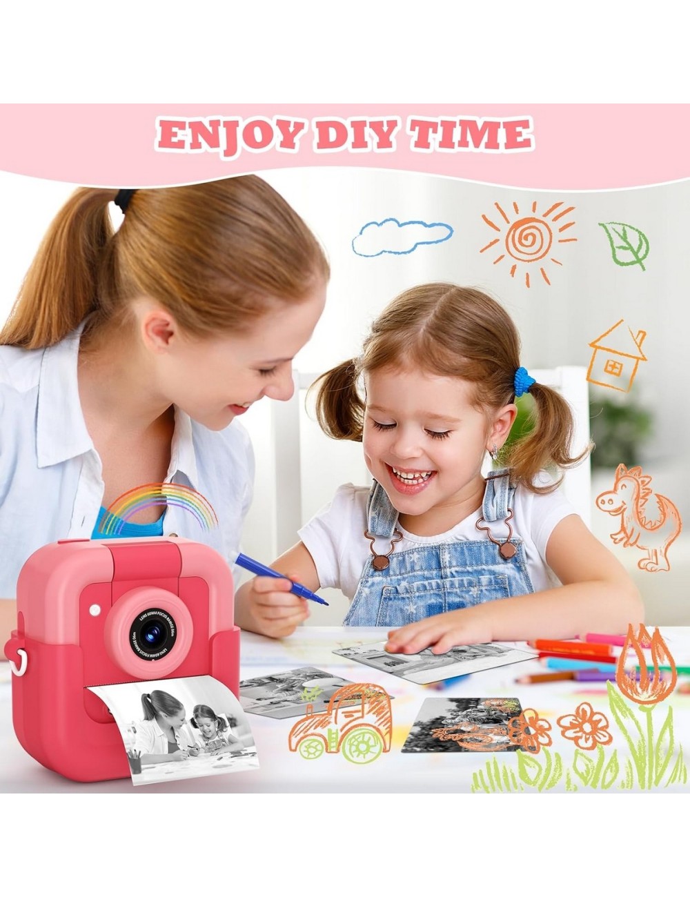 Cámara Instantánea Niñas Con Impresión Cámara Video Digital