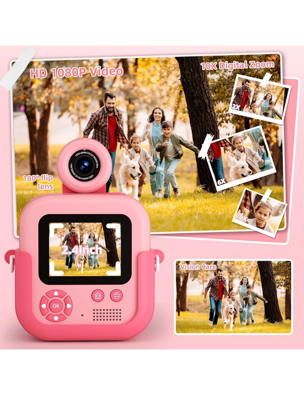 Cámara Instantánea Niñas Con Impresión Cámara Video Digital