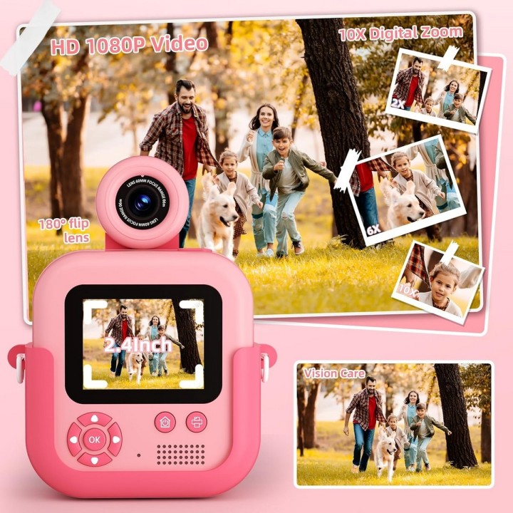 Cámara Instantánea Niñas Con Impresión Cámara Video Digital