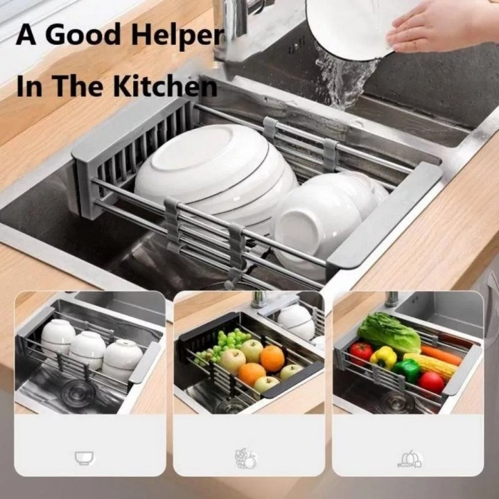 Escurridor Para Trastes, Verduras Ajustable Fregadero