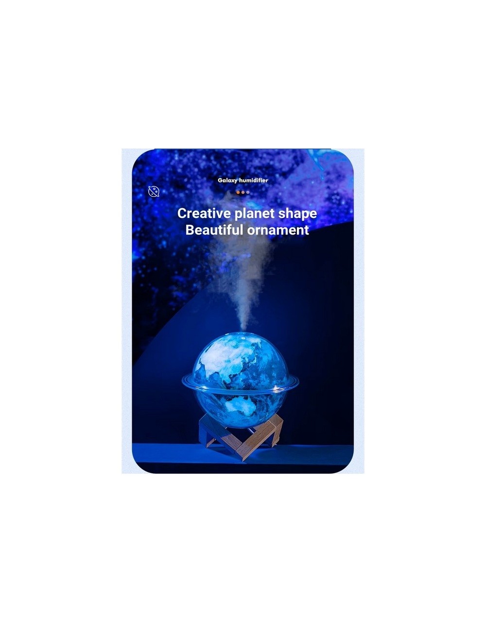 Humidificador Lámpara Planeta Led Difusor Aroma Recargable