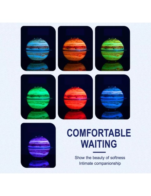 Humidificador Lámpara Planeta Led Difusor Aroma Recargable