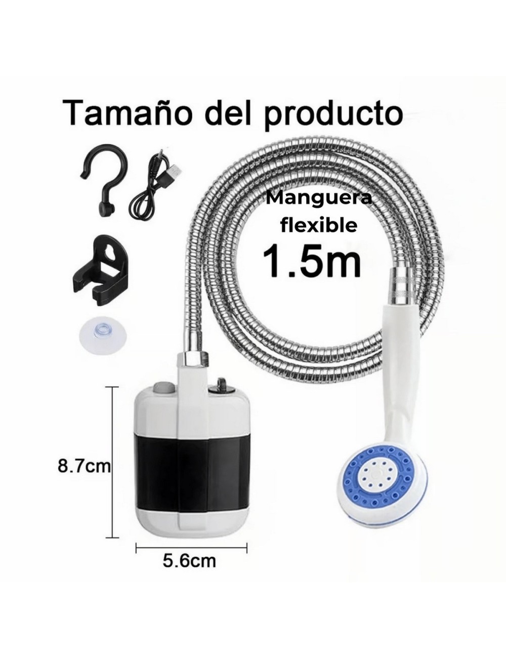 Ducha Portátil Recargable Usb Camping Exteriores Aire Libre