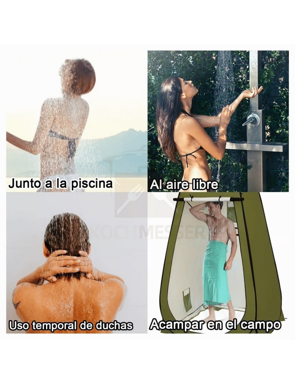Ducha Portátil Recargable Usb Camping Exteriores Aire Libre