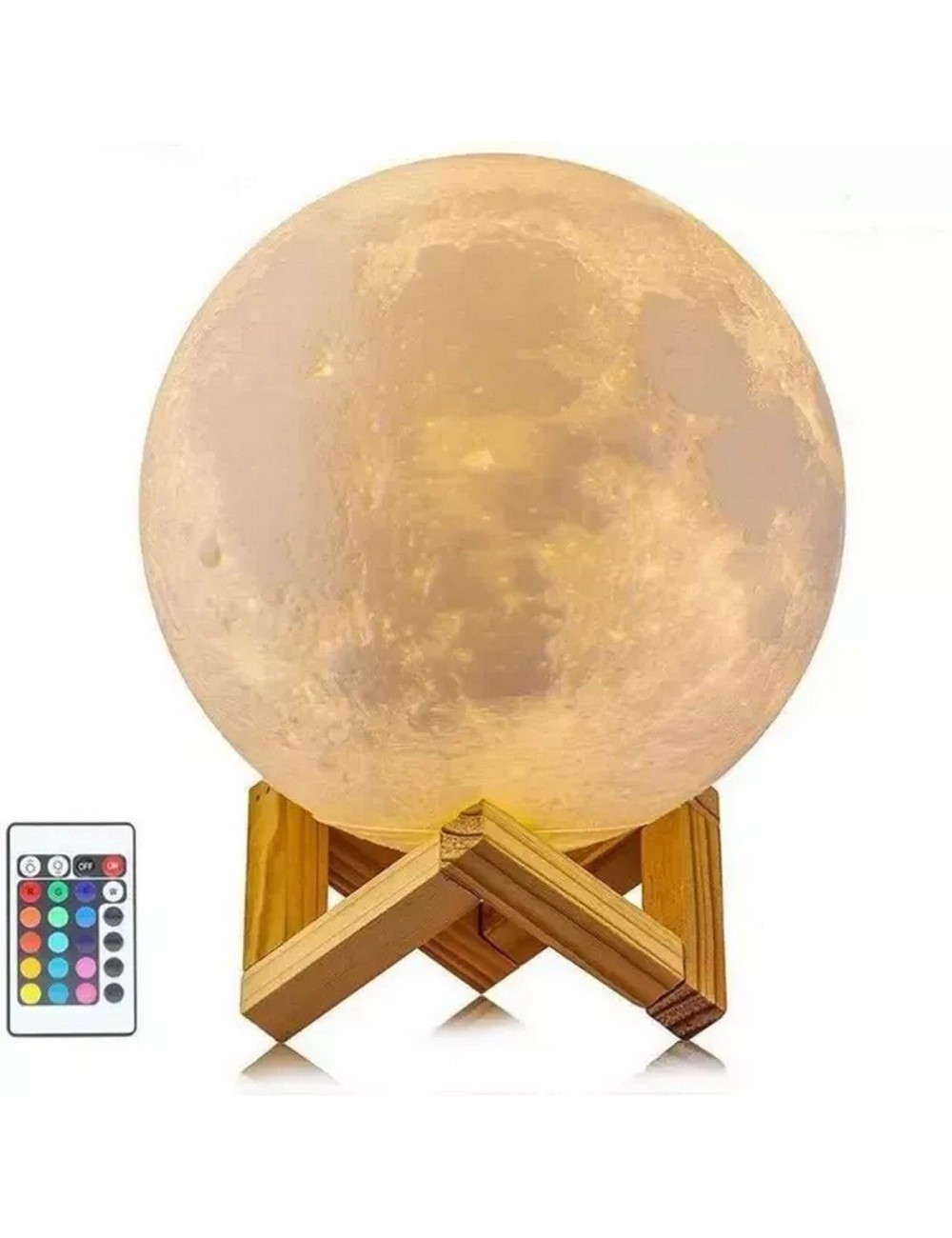 Lámpara De Luna 16 Colores Con Contról Remoto Conexion Usb
