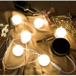 Serie De Luces Para Espejo De Maquillaje 10 Foco Led Tocador