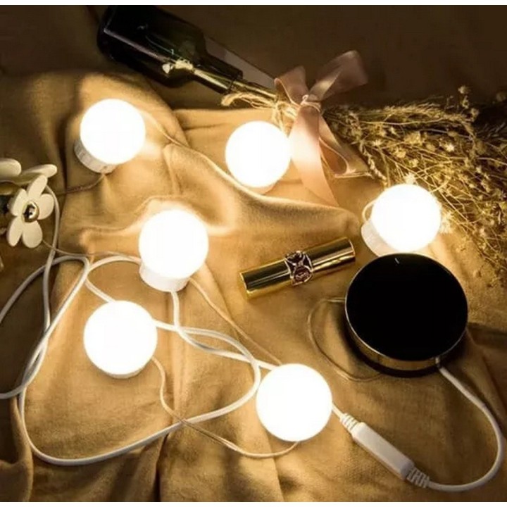 Serie De Luces Para Espejo De Maquillaje 10 Foco Led Tocador