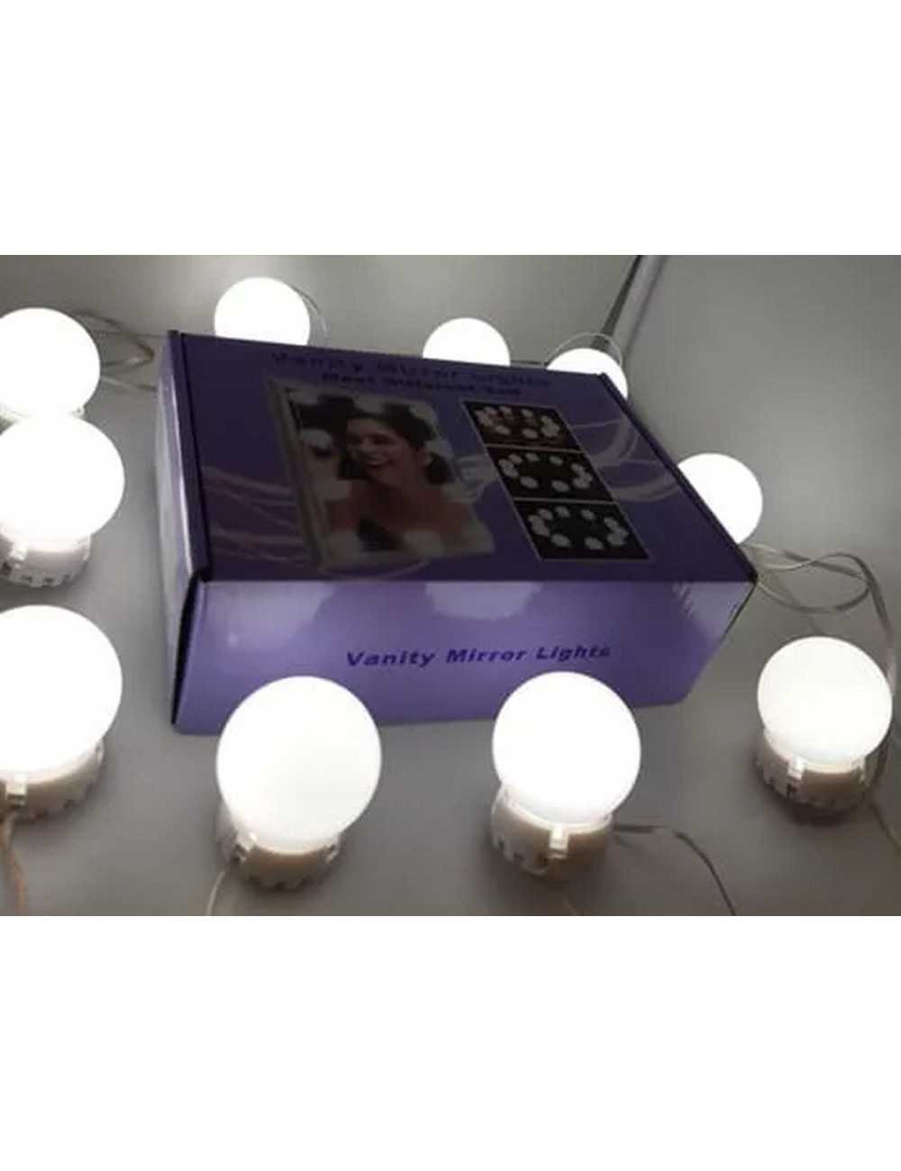 Serie De Luces Para Espejo De Maquillaje 10 Foco Led Tocador