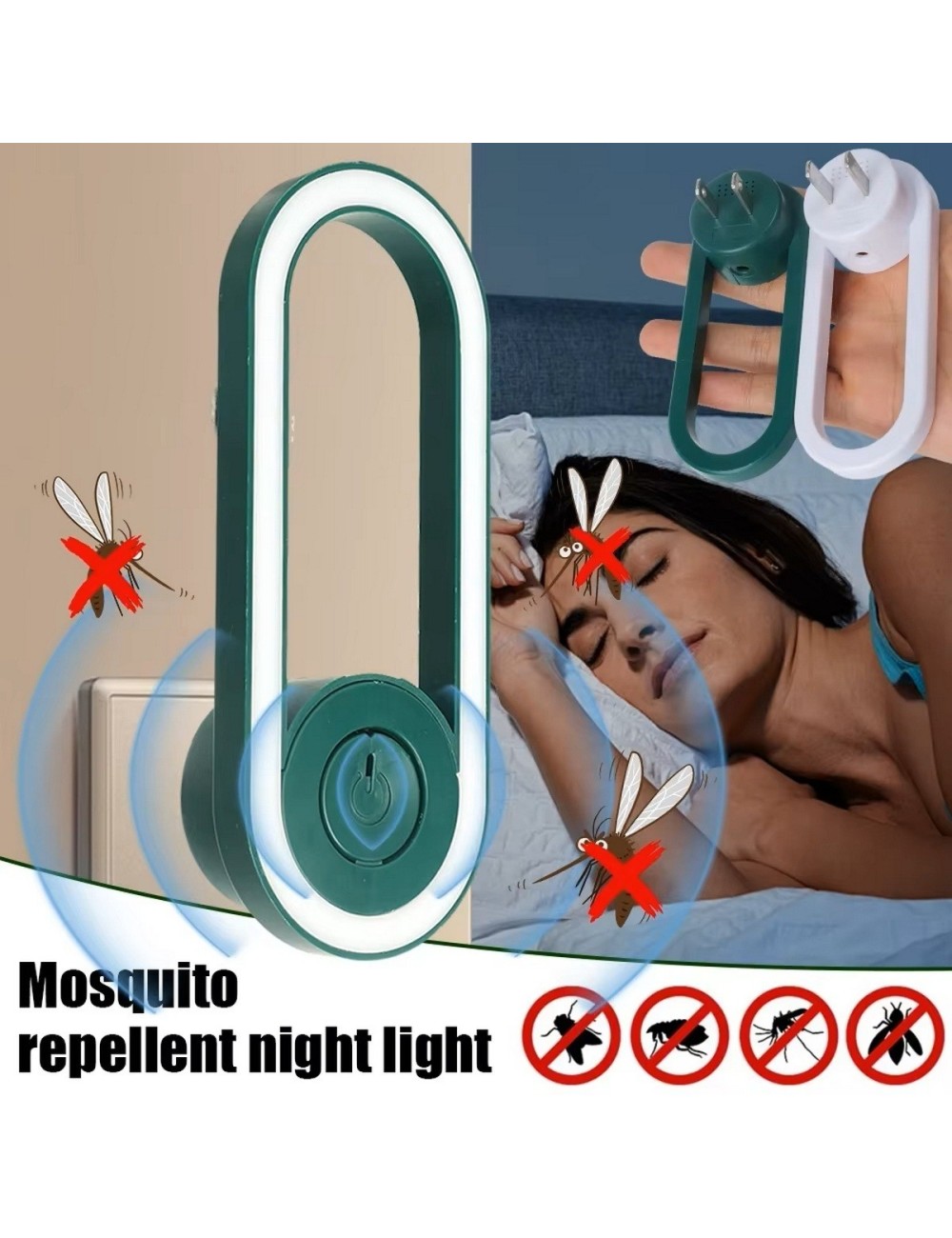 Repelente Ultrasonico Mosquitos Luz Habitacion