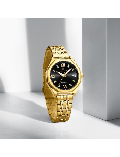 Reloj Naviforce Casual Nf5052 Mujer Acero + Estuche