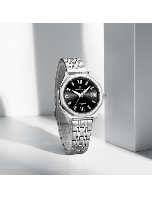 Reloj Naviforce Casual Nf5052 Mujer Acero + Estuche
