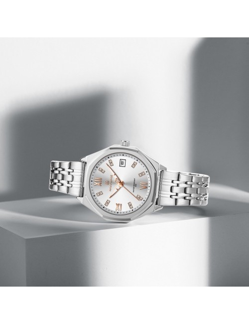 Reloj Naviforce Casual Nf5052 Mujer Acero + Estuche