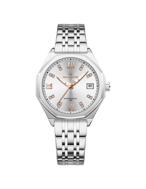 Reloj Naviforce Casual Nf5052 Mujer Acero + Estuche