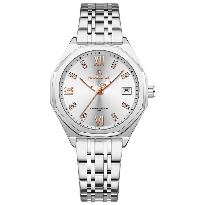 Reloj Naviforce Casual Nf5052 Mujer Acero + Estuche