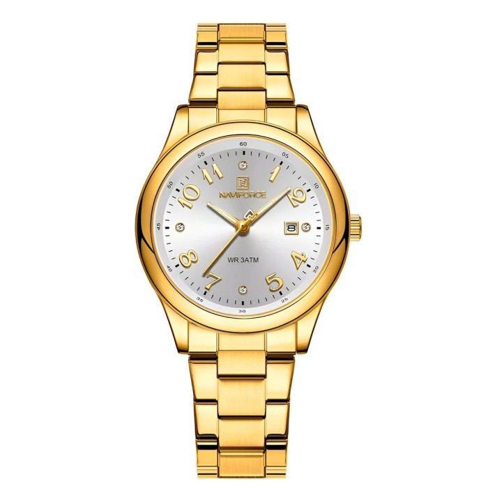 Reloj Naviforce Casual Nf5059 Mujer Acero + Estuche