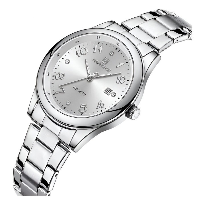 Reloj Naviforce Casual Nf5059 Mujer Acero + Estuche