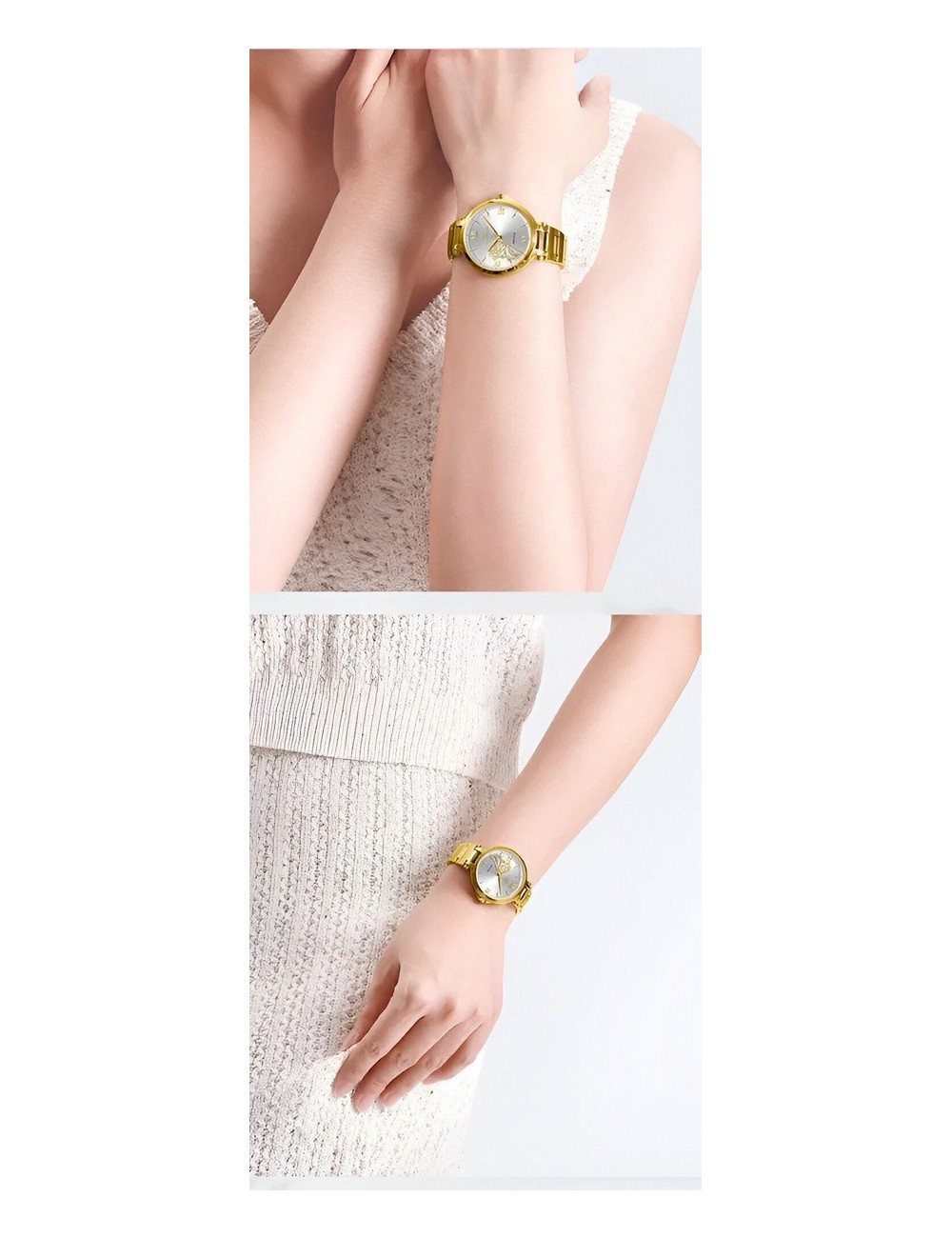 Reloj Naviforce Casual Nf5060 Mujer Flor Acero + Estuche