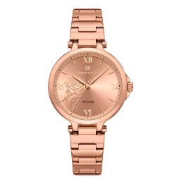 Reloj Naviforce Casual Nf5060 Mujer Flor Acero + Estuche