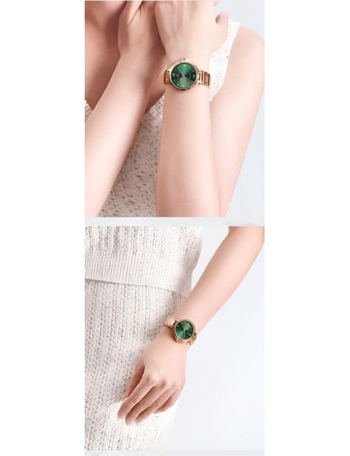 Reloj Naviforce Casual Nf5060 Mujer Flor Acero + Estuche