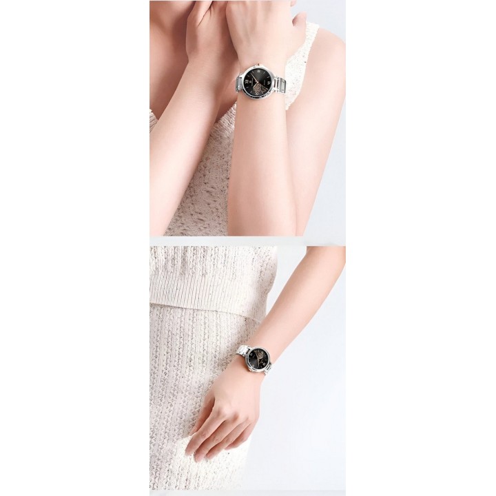 Reloj Naviforce Casual Nf5060 Mujer Flor Acero + Estuche
