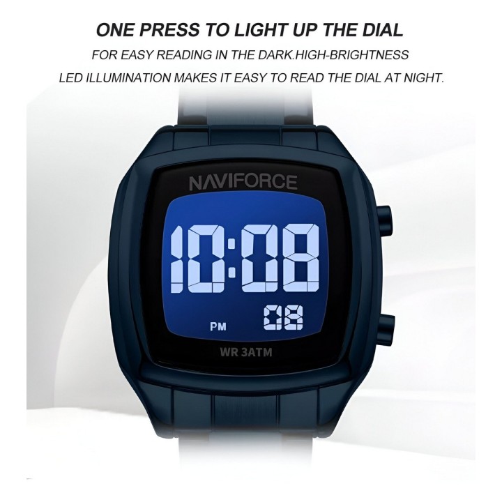 Reloj Naviforce Sport Nf5047 Mujer Digital Acero + Estuche