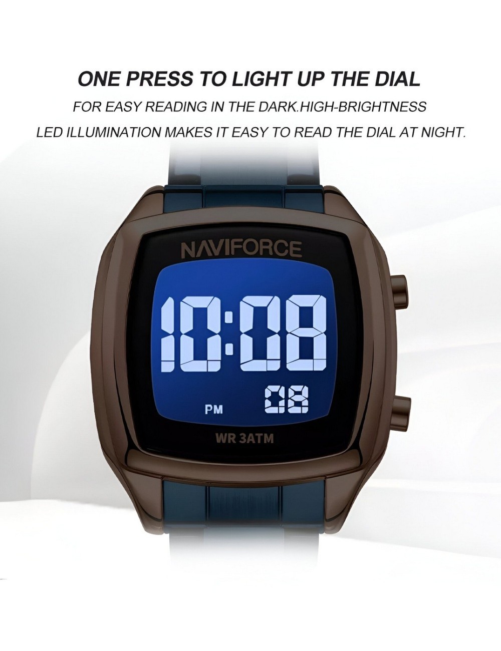 Reloj Naviforce Sport Nf5047 Mujer Digital Acero + Estuche