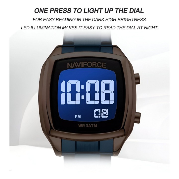 Reloj Naviforce Sport Nf5047 Mujer Digital Acero + Estuche