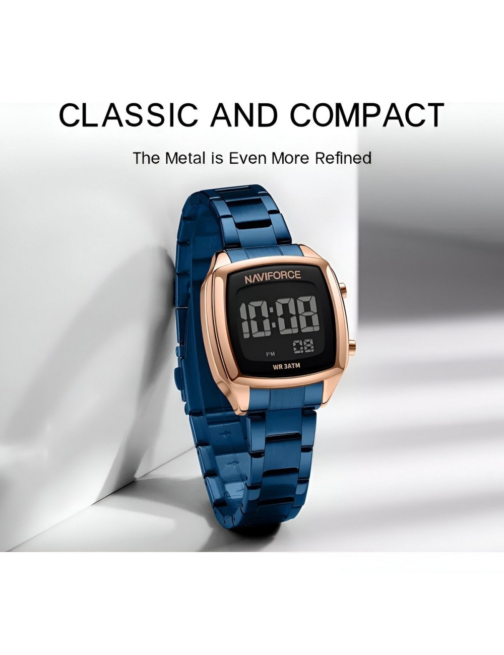 Reloj Naviforce Sport Nf5047 Mujer Digital Acero + Estuche
