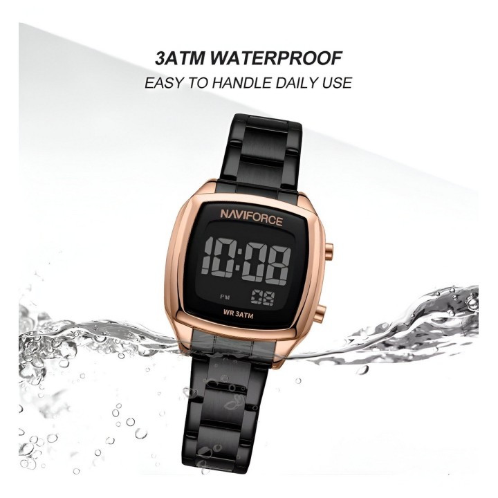 Reloj Naviforce Sport Nf5047 Mujer Digital Acero + Estuche