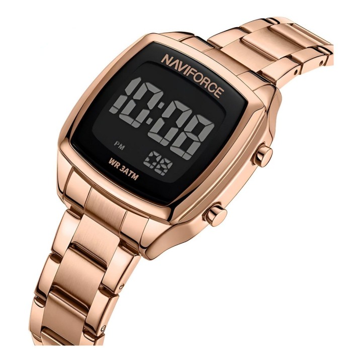 Reloj Naviforce Sport Nf5047 Mujer Digital Acero + Estuche
