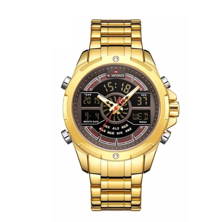 Reloj Naviforce Sport Nf9170 Hombre Digital Acero + Estuche