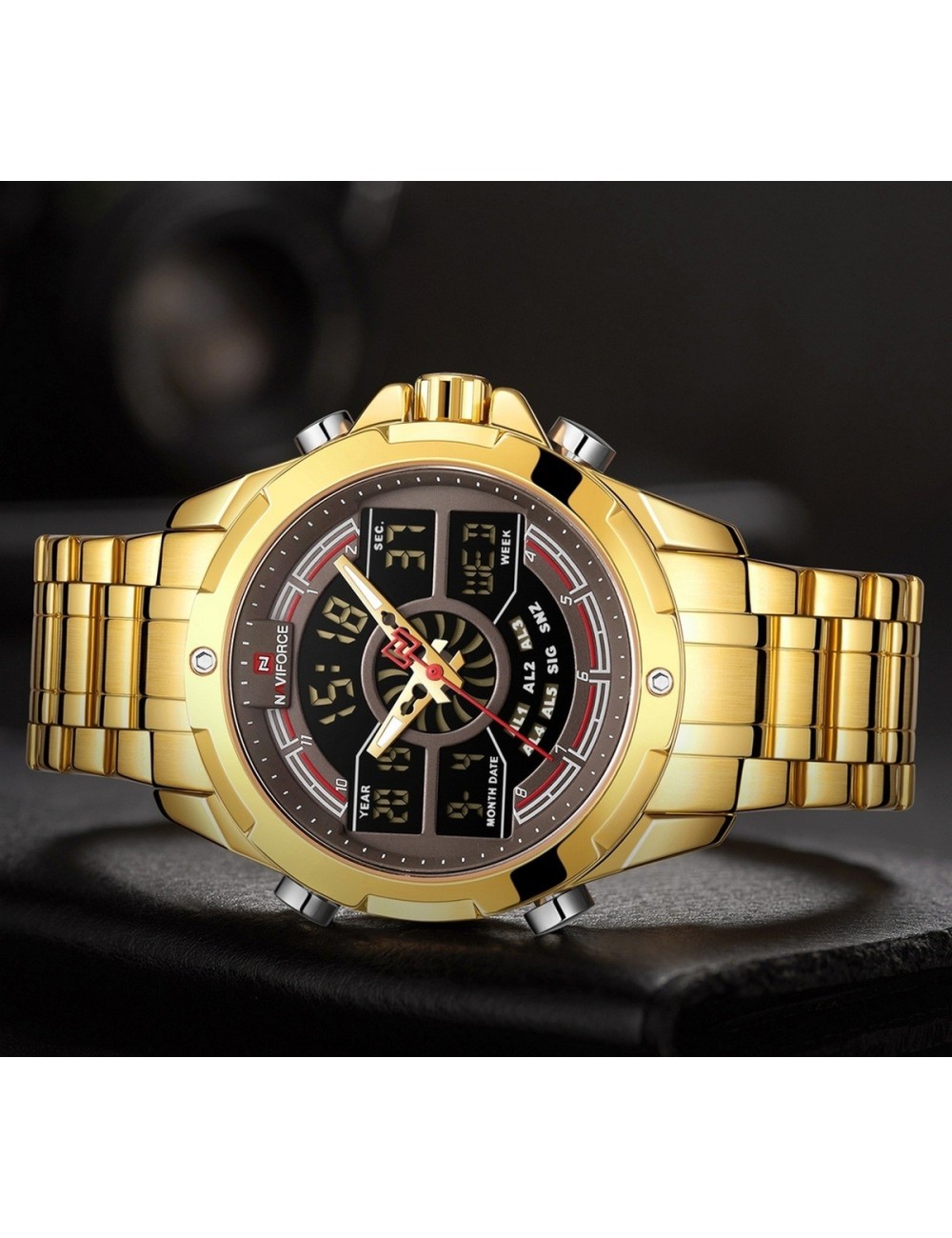 Reloj Naviforce Sport Nf9170 Hombre Digital Acero + Estuche