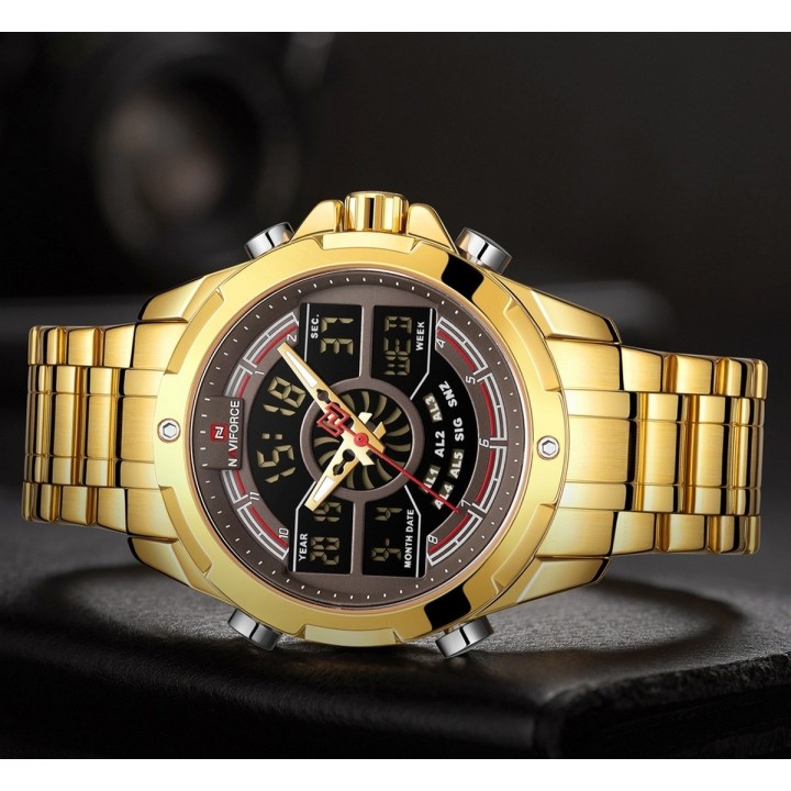 Reloj Naviforce Sport Nf9170 Hombre Digital Acero + Estuche