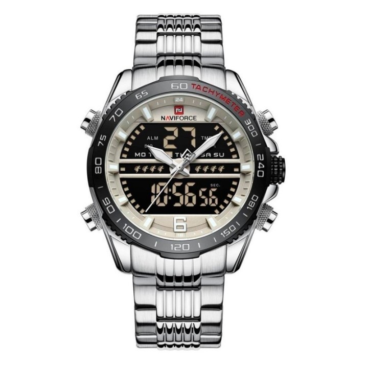 Reloj Naviforce Sport Nf9195 Hombre Digital Acero + Estuche