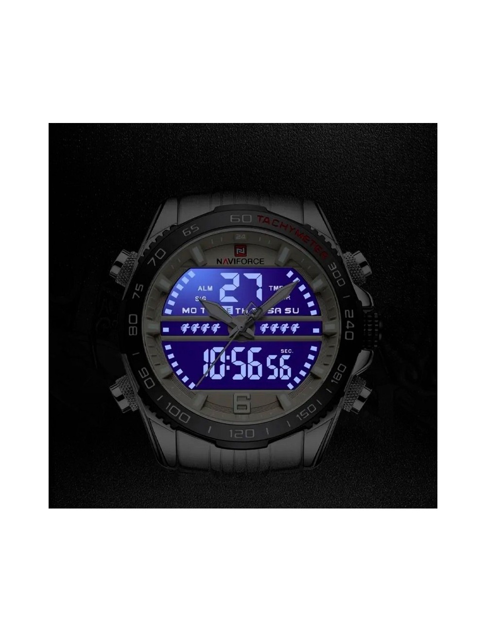 Reloj Naviforce Sport Nf9195 Hombre Digital Acero + Estuche