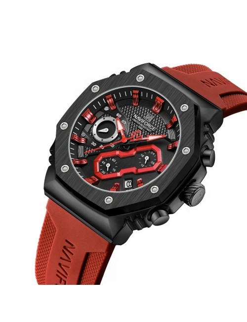 Reloj Naviforce Sport Nf80335 Hombre Goma + Estuche