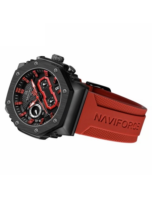 Reloj Naviforce Sport Nf80335 Hombre Goma + Estuche