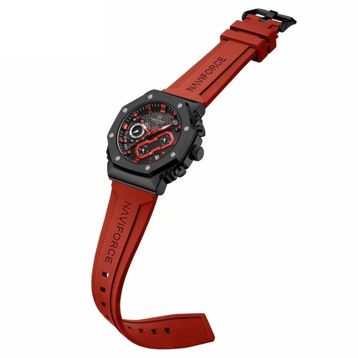 Reloj Naviforce Sport Nf80335 Hombre Goma + Estuche